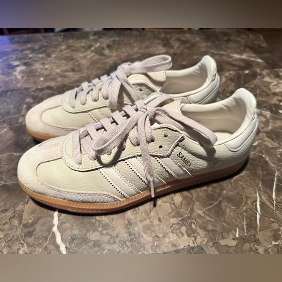 Adidas Samba Sneakers in Light Tan and Beige - Picture 16 of 17